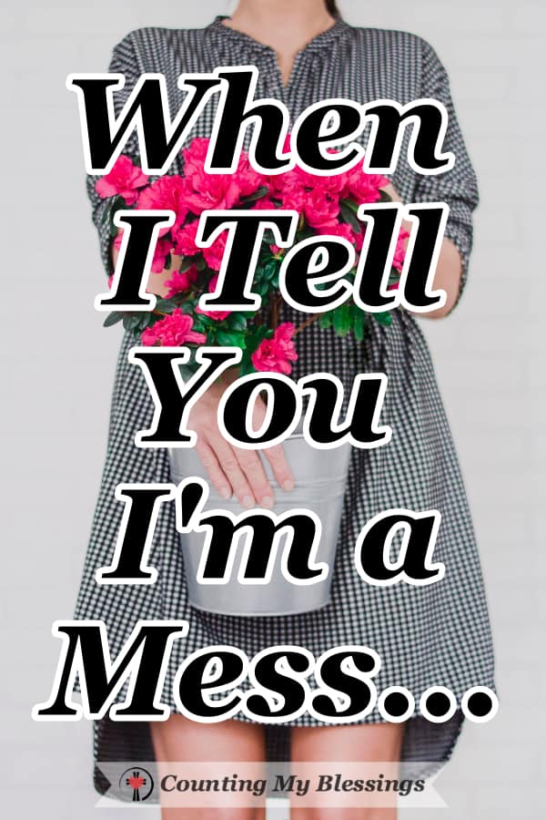 When I tell you I'm a mess ... I'm saying I need help and I'm inviting other messy people to join me as I try to find a better way. #faithblogger #IneedJesus #BibleStudy #SeekGodFirst #CountingMyBlessings