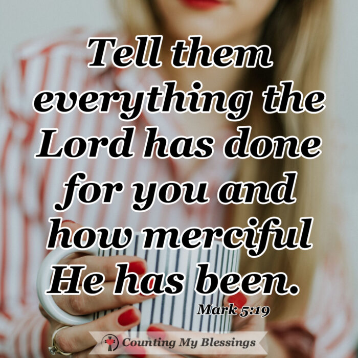 It can be difficult to share your faith and tell people about Jesus but you have a story of the ways He has changed your life . . . so just tell your story. #Faith #TellYourStory #BibleStudy #CountingMyBlessings #BlessingBloggers #WWGGG