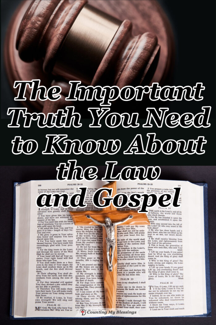 Although it's hard to hear the truth . . . we need both the Law and the Gospel. We need to know we are sinners to understand how much we need Jesus. #LawandGospel #Bible #Jesus #Blessings