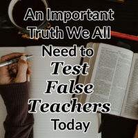 An Important Truth We All Need to Test False Teachers Today