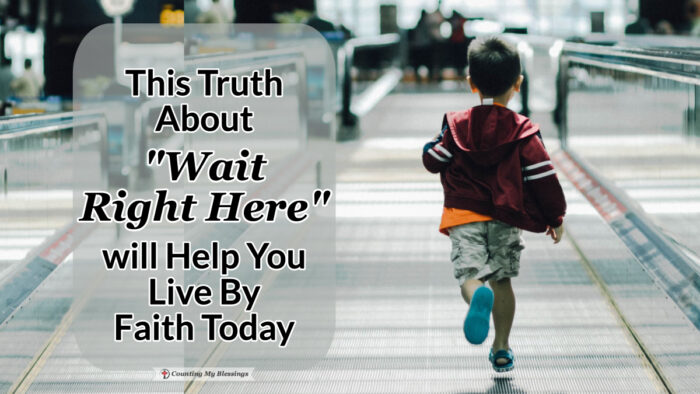 Anytime, you and I decide that we can do life on our own, we're really telling God, "Wait right here, I'll be right back." Why it's better to live by faith. #livebyfaith #trustGod #Faith #BibileStudy #Blessings