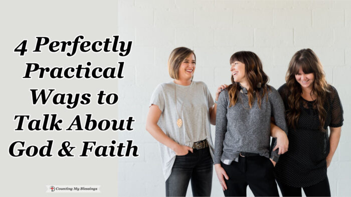 It can be hard to know what to say when you want to share your faith. Here are practical ways to talk about God by telling your story. #talkaboutGod #tellyourstory #faith #Blessings #BibleStudy